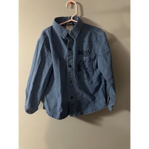 Kids Bluey denim button up shirt
